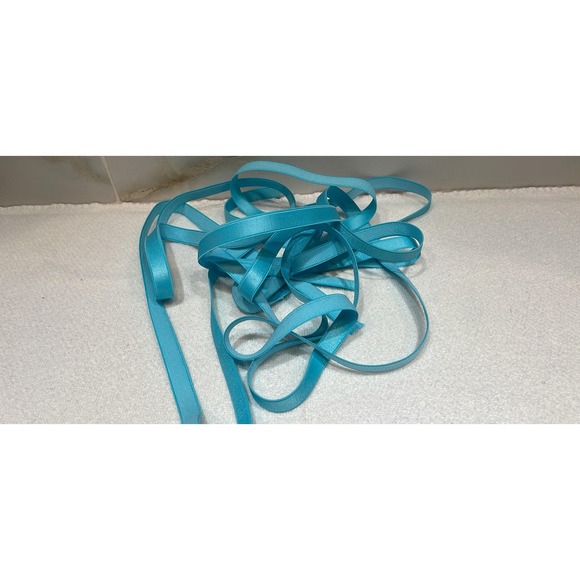 Aqua 3/8" Elastic Trim – 5+ Yds (2 Pcs) – Simplicity Apparel/Craft Stretch Band - Picture 1 of 4